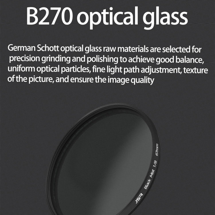 JSR Black Mist Filter Camera Lens Filter, Size:67mm(1/8 Filter) - free shipping - PMC TechLife - Order now!