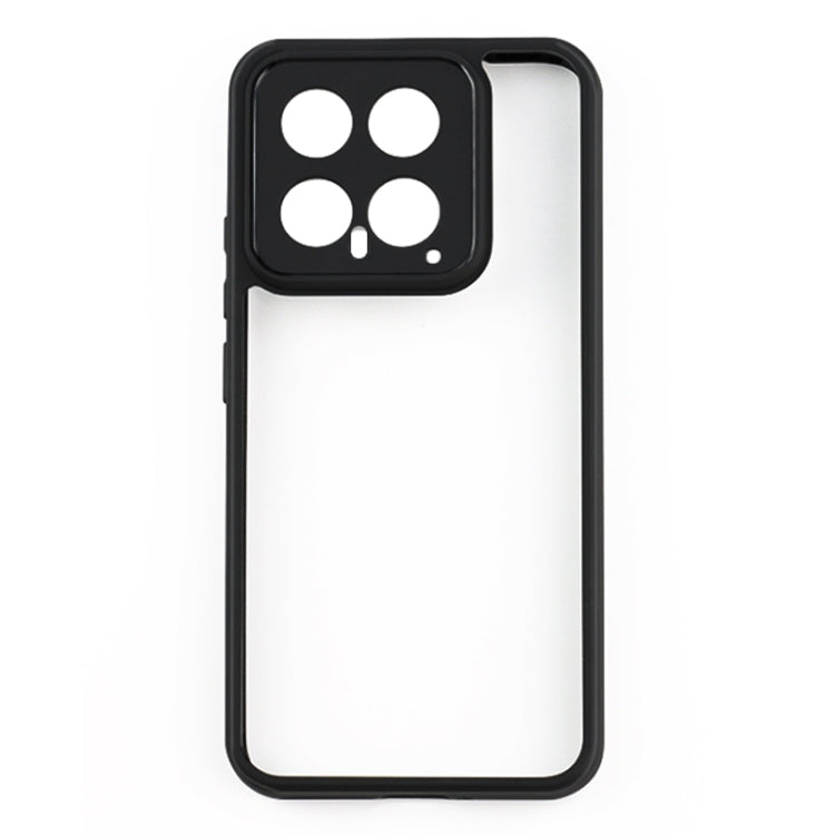 For Xiaomi 14 Frosted TPU + Transparent PC Phone Case(Black) - 14 Cases by PMC Jewellery | Online Shopping South Africa | PMC Jewellery