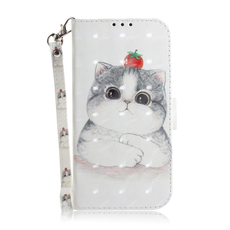 For iPhone 16 Pro 3D Colored Horizontal Flip Leather Phone Case(Cute Cat) - iPhone 16 Pro Cases by PMC Jewellery | Online Shopping South Africa | PMC Jewellery | Buy Now Pay Later Mobicred