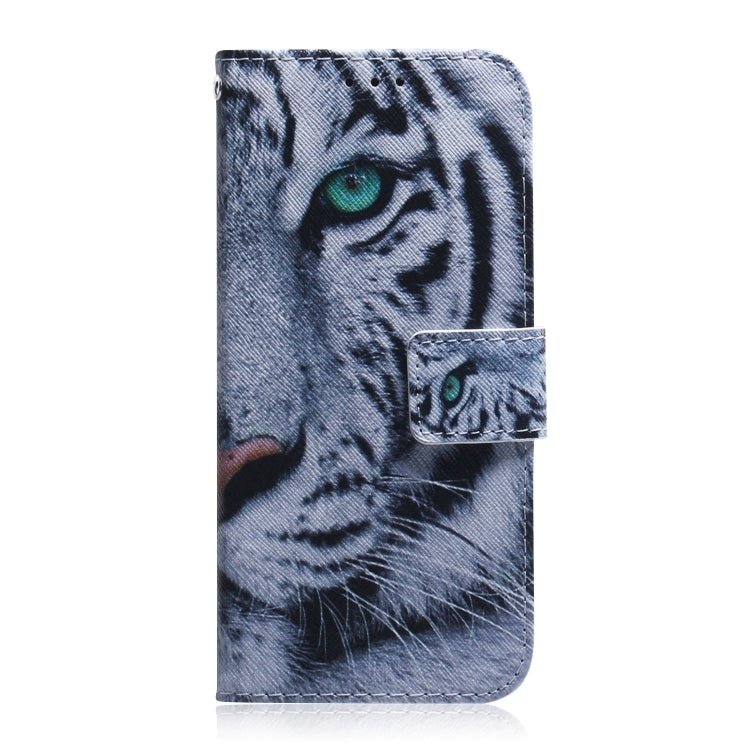 For iPhone 16 Coloured Drawing Flip Leather Phone Case(Tiger) - iPhone 16 Cases by PMC TechLife | Online Shopping South Africa | PMC TechLife | Buy Now Pay Later Mobicred