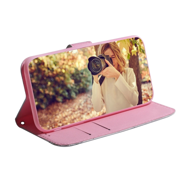 For iPhone 16 Pro Coloured Drawing Flip Leather Phone Case(Magnolia) - iPhone 16 Pro Cases by PMC TechLife | Online Shopping South Africa | PMC TechLife | Buy Now Pay Later Mobicred