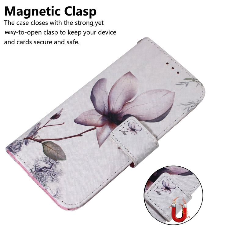 For iPhone 16 Pro Coloured Drawing Flip Leather Phone Case(Magnolia) - iPhone 16 Pro Cases by PMC TechLife | Online Shopping South Africa | PMC TechLife | Buy Now Pay Later Mobicred