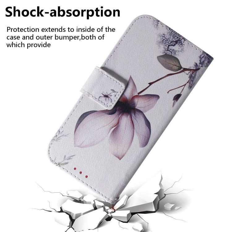 For iPhone 16 Pro Coloured Drawing Flip Leather Phone Case(Magnolia) - iPhone 16 Pro Cases by PMC TechLife | Online Shopping South Africa | PMC TechLife | Buy Now Pay Later Mobicred