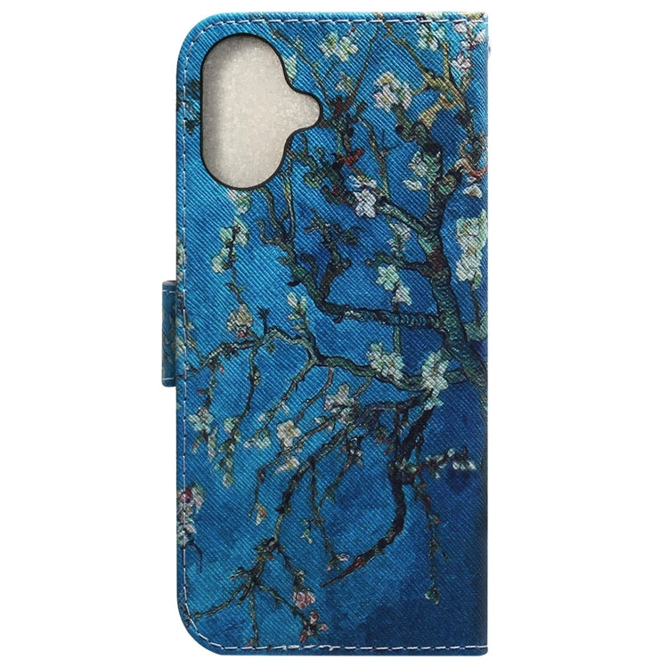 For iPhone 16 Plus Coloured Drawing Flip Leather Phone Case(Apricot) - iPhone 16 Plus Cases by PMC TechLife | Online Shopping South Africa | PMC TechLife | Buy Now Pay Later Mobicred