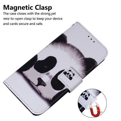 For iPhone 16 Plus Coloured Drawing Flip Leather Phone Case(Panda) - iPhone 16 Plus Cases by PMC Jewellery | Online Shopping South Africa | PMC Jewellery | Buy Now Pay Later Mobicred