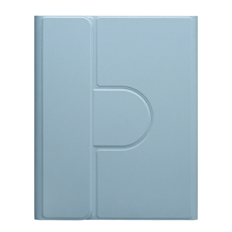 For iPad 10.2 2021 / Air 2019 Square Button 360 Degree Rotatable Bluetooth Keyboard Leather Case with Touchpad(Mist Blue) - free shipping - PMC TechLife - Order now!