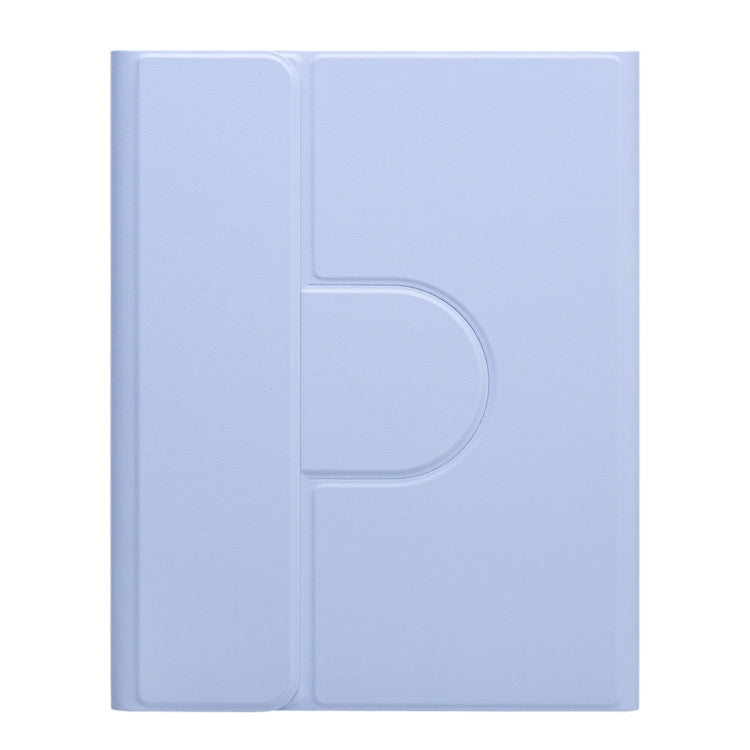 For iPad 10th Gen 10.9 2022 Square Button 360 Degree Rotatable Bluetooth Keyboard Leather Case with Touchpad(Light Purple) - Universal by PMC TechLife | Online Shopping South Africa | PMC TechLife