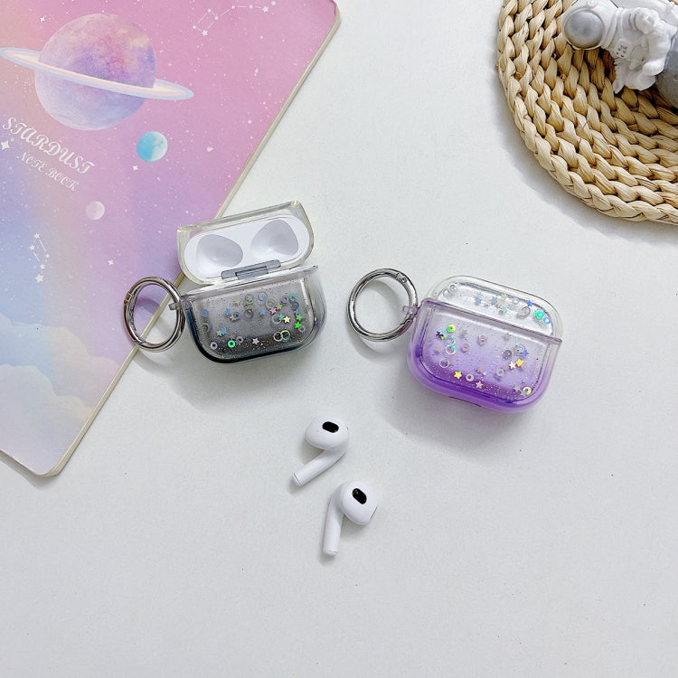 For AirPods Pro 2 Transparent Glitter Bluetooth Earphone Protective Case(Green) - For AirPods Pro 2 by PMC Jewellery | Online Shopping South Africa | PMC Jewellery | Buy Now Pay Later Mobicred