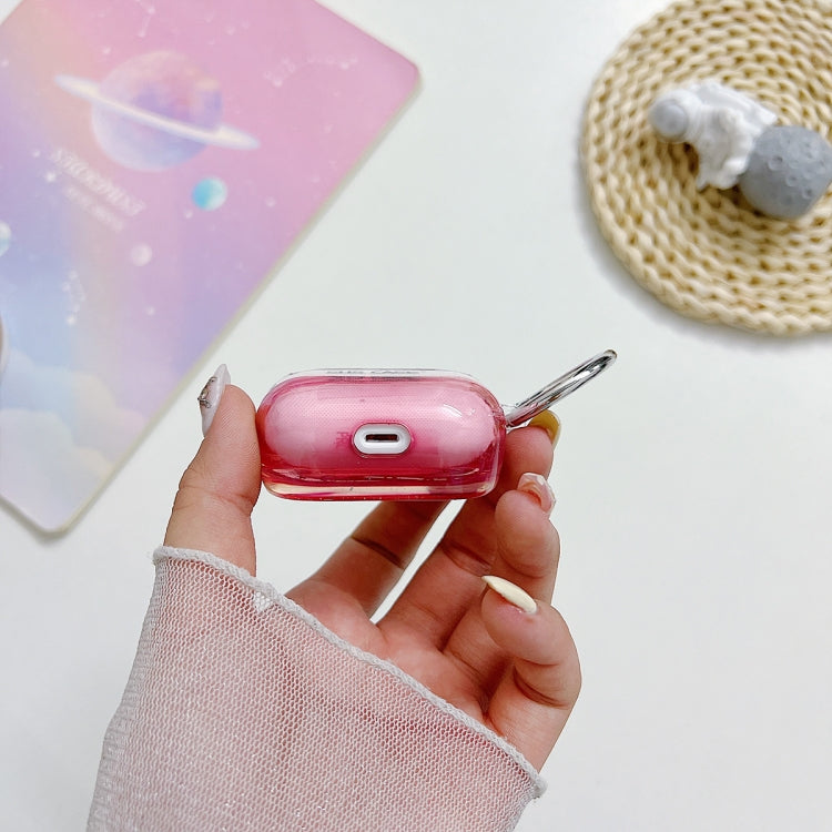 For AirPods Pro 2 Transparent Glitter Bluetooth Earphone Protective Case(Red) - free shipping - PMC Jewellery - Order now!