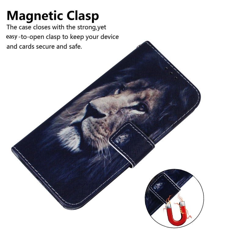 For Realme C67 4G Global Coloured Drawing Flip Leather Phone Case(Lion) - C67 Cases by PMC TechLife | Online Shopping South Africa | PMC TechLife | Buy Now Pay Later Mobicred
