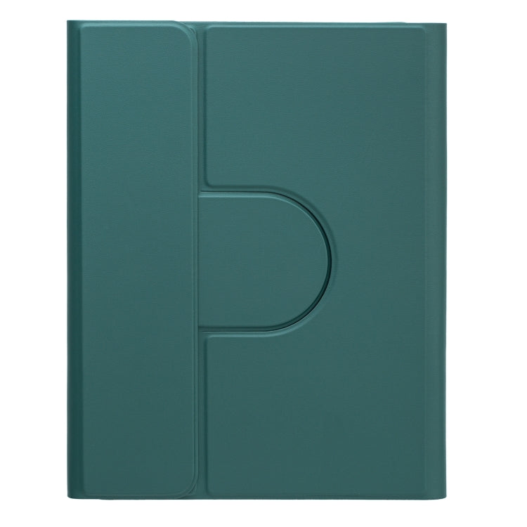 For iPad 10th Gen 10.9 2022 Square Button 360 Degree Rotatable Bluetooth Keyboard Leather Case(Dark Green) - Universal by PMC TechLife | Online Shopping South Africa | PMC TechLife
