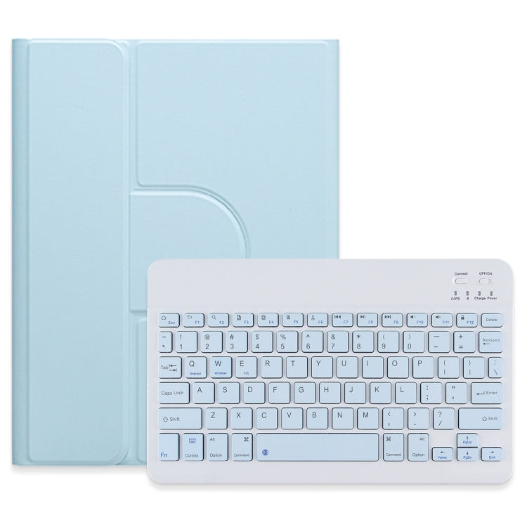 For iPad Air 2022 / iPad Pro 11 2021 Square Button 360 Degree Rotatable Bluetooth Keyboard Leather Case(Sky Blue) - Universal by PMC TechLife | Online Shopping South Africa | PMC TechLife