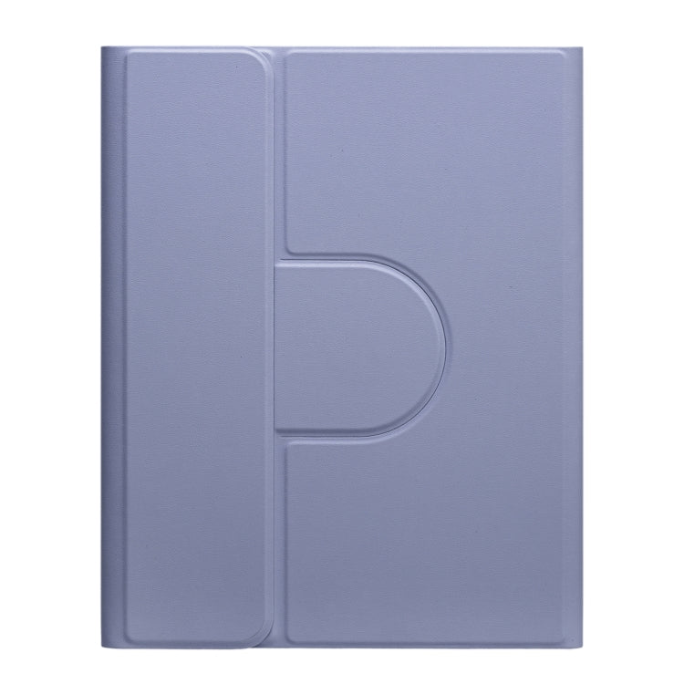 For iPad 10th Gen 10.9 2022 Round Button 360 Degree Rotatable Bluetooth Keyboard Leather Case with Touchpad(Lavender Purple) - Universal by PMC TechLife | Online Shopping South Africa | PMC TechLife