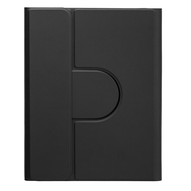 For iPad 10.2 2021 / Air 2019 Round Button 360 Degree Rotatable Bluetooth Keyboard Leather Case with Touchpad(Black) - Universal by PMC TechLife | Online Shopping South Africa | PMC TechLife