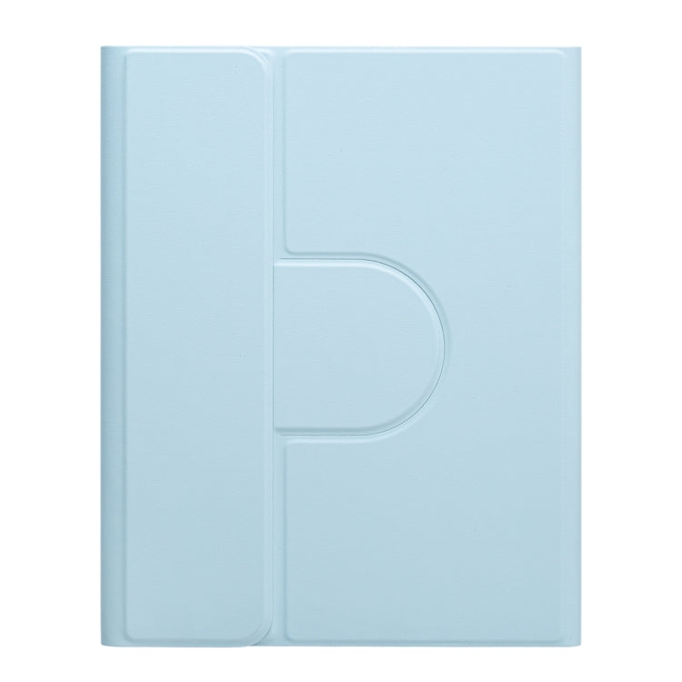 For iPad 10.2 2021 / Air 2019 Round Button 360 Degree Rotatable Bluetooth Keyboard Leather Case(Sky Blue) - free shipping - PMC TechLife - Order now!