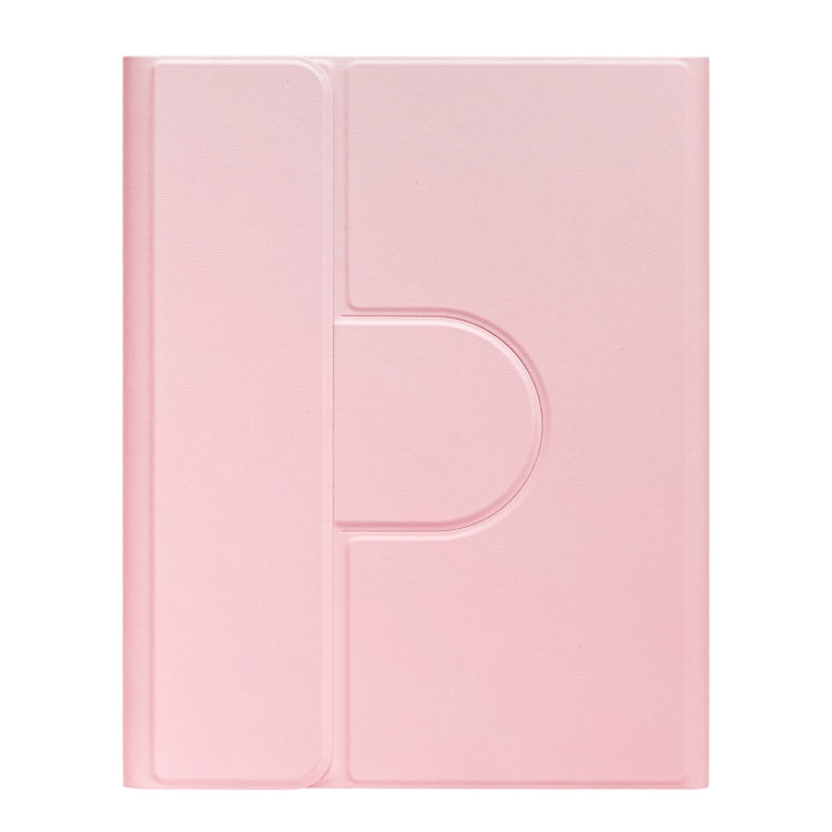 For iPad 10.2 2021 / Air 2019 Round Button 360 Degree Rotatable Bluetooth Keyboard Leather Case(Pink) - Universal by PMC TechLife | Online Shopping South Africa | PMC TechLife
