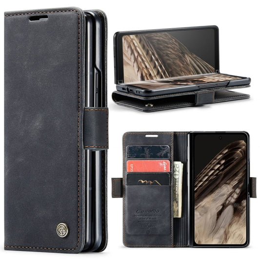 For Google Pixel Fold CaseMe 013 Multifunctional Horizontal Flip Leather Phone Case(Black) - Google Cases by CaseMe | Online Shopping South Africa | PMC Jewellery | Buy Now Pay Later Mobicred