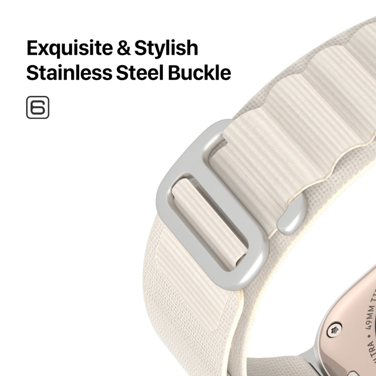 For Apple Watch Series 7 45mm DUX DUCIS GS Series Nylon Loop Watch Band(Starlight) - Watch Bands by DUX DUCIS | Online Shopping South Africa | PMC Jewellery | Buy Now Pay Later Mobicred