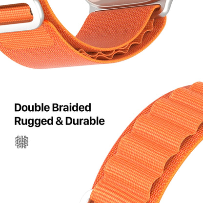 For Apple Watch Series 6 44mm DUX DUCIS GS Series Nylon Loop Watch Band(Orange) - Watch Bands by DUX DUCIS | Online Shopping South Africa | PMC Jewellery | Buy Now Pay Later Mobicred