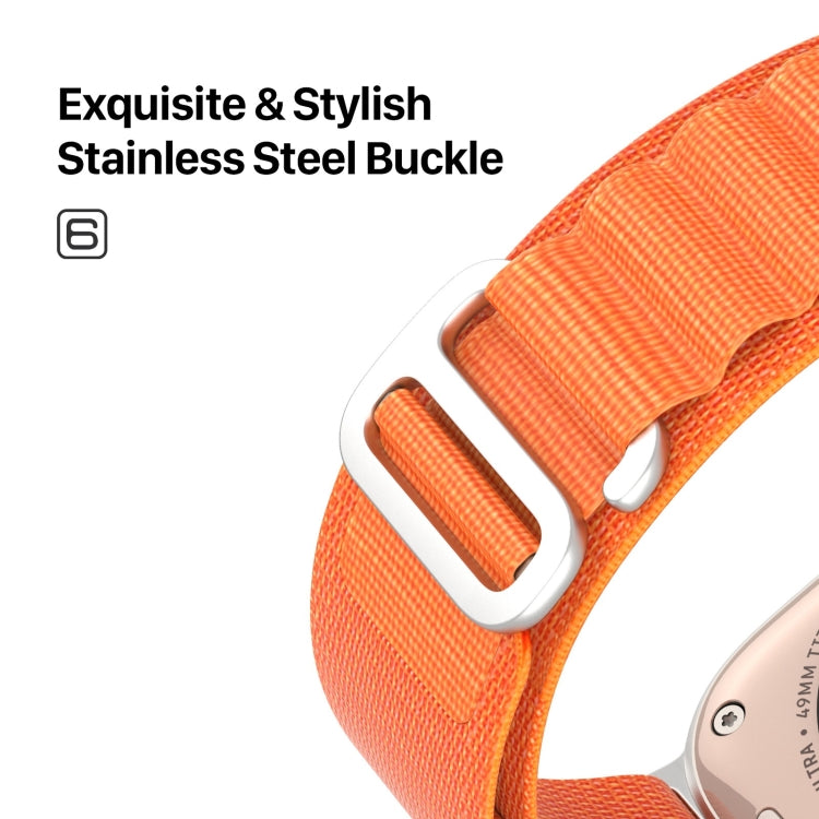 For Apple Watch Series 9 41mm DUX DUCIS GS Series Nylon Loop Watch Band(Orange) - free shipping - PMC Jewellery - Order now!