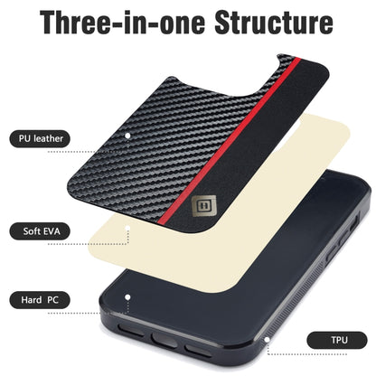 For iPhone 16 Plus LC.IMEEKE 3 in 1 Carbon Fiber Texture Shockproof Phone Case(Black) - iPhone 16 Plus Cases by LC.IMEEKE | Online Shopping South Africa | PMC Jewellery | Buy Now Pay Later Mobicred