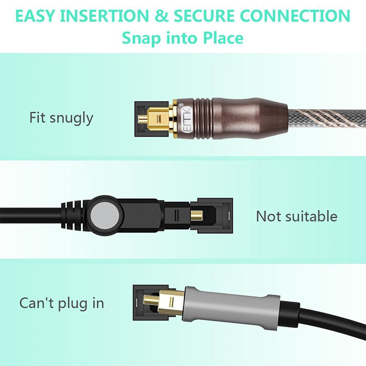 20m EMK OD6.0mm Toslink Square Port to Square Port TV Digital Audio Optical Fiber Connecting Cable - Audio Optical Cables by EMK | Online Shopping South Africa | PMC Jewellery | Buy Now Pay Later Mobicred