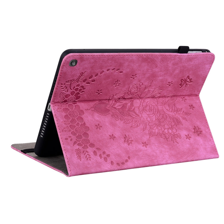 For Amazon Fire HD 10 2023 Butterfly Rose Embossed Leather Tablet Case(Rose Red) - Amazon by PMC TechLife | Online Shopping South Africa | PMC TechLife | Buy Now Pay Later Mobicred