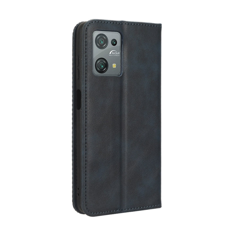 For Blackview Oscal C30 / C30 Pro Magnetic Buckle Retro Texture Leather Phone Case(Blue) - More Brand by PMC TechLife | Online Shopping South Africa | PMC TechLife