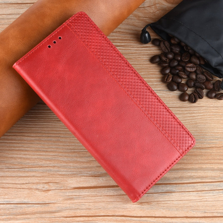 For Blackview A96 Magnetic Buckle Retro Texture Leather Phone Case(Red) - More Brand by PMC TechLife | Online Shopping South Africa | PMC TechLife