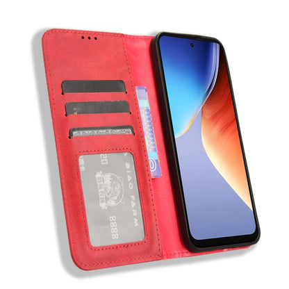 For Blackview A96 Magnetic Buckle Retro Texture Leather Phone Case(Red) - More Brand by PMC Jewellery | Online Shopping South Africa | PMC Jewellery