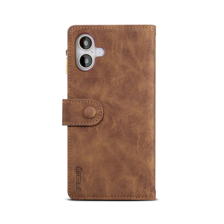 For iPhone 16 Plus ESEBLE Retro Frosted RFID Flip Leather Phone Case(Brown) - iPhone 16 Plus Cases by ESEBLE | Online Shopping South Africa | PMC Jewellery | Buy Now Pay Later Mobicred