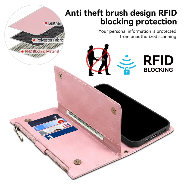 For iPhone 16 Plus ESEBLE Retro Frosted RFID Flip Leather Phone Case(Rose Gold) - iPhone 16 Plus Cases by ESEBLE | Online Shopping South Africa | PMC TechLife | Buy Now Pay Later Mobicred