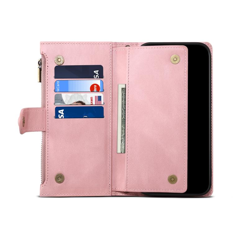 For iPhone 16e ESEBLE Retro Frosted RFID Flip Leather Phone Case(Rose Gold) - iPhone 16e Cases by ESEBLE | Online Shopping South Africa | PMC TechLife | Buy Now Pay Later Mobicred