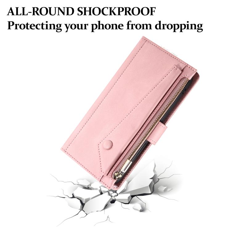 For iPhone 16e ESEBLE Retro Frosted RFID Flip Leather Phone Case(Rose Gold) - iPhone 16e Cases by ESEBLE | Online Shopping South Africa | PMC TechLife | Buy Now Pay Later Mobicred