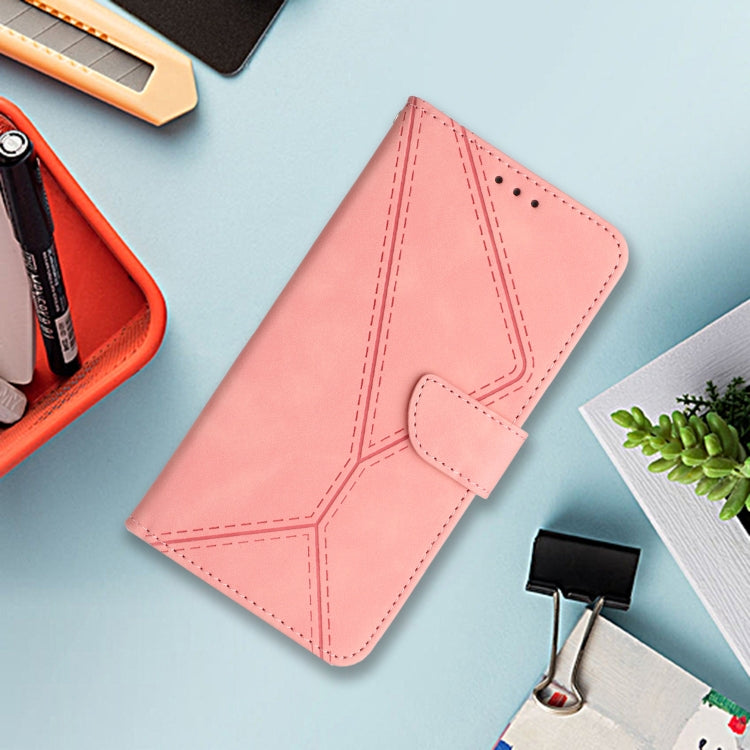For Google Pixel 9 Pro Stitching Embossed Leather Phone Case(Pink) - Google Cases by PMC TechLife | Online Shopping South Africa | PMC TechLife | Buy Now Pay Later Mobicred