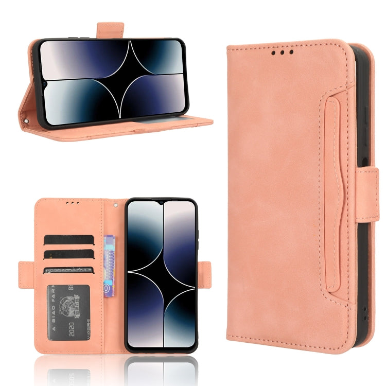 For Ulefone Note 16 Pro Skin Feel Calf Texture Card Slots Leather Phone Case(Pink) - Ulefone Cases by PMC TechLife | Online Shopping South Africa | PMC TechLife | Buy Now Pay Later Mobicred