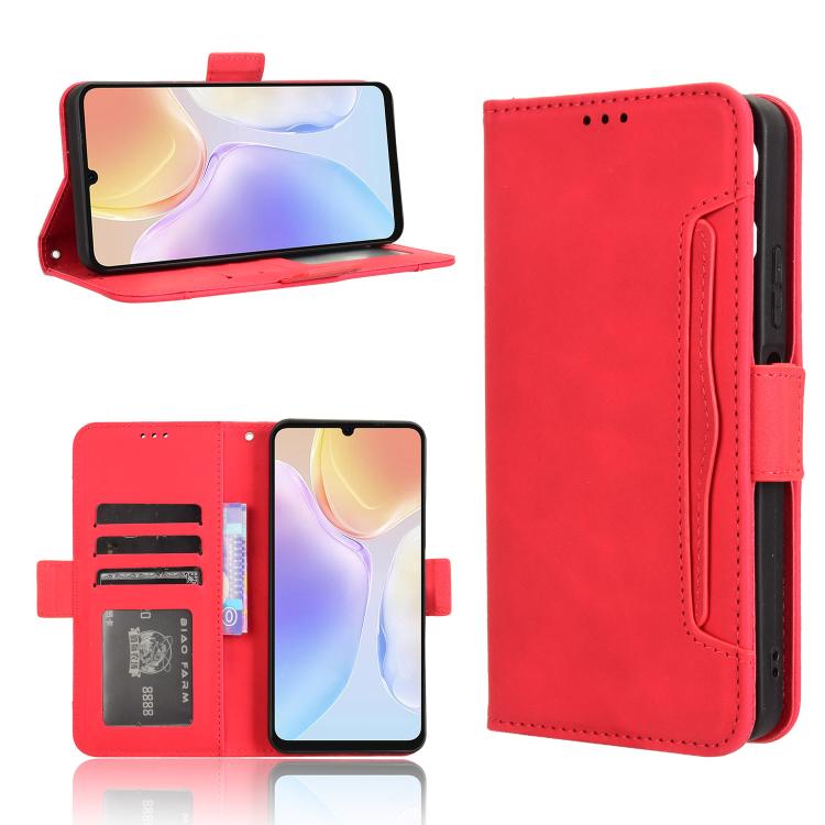 For Ulefone Note 20 Pro Skin Feel Calf Texture Card Slots Leather Phone Case(Red) - Ulefone Cases by PMC TechLife | Online Shopping South Africa | PMC TechLife | Buy Now Pay Later Mobicred