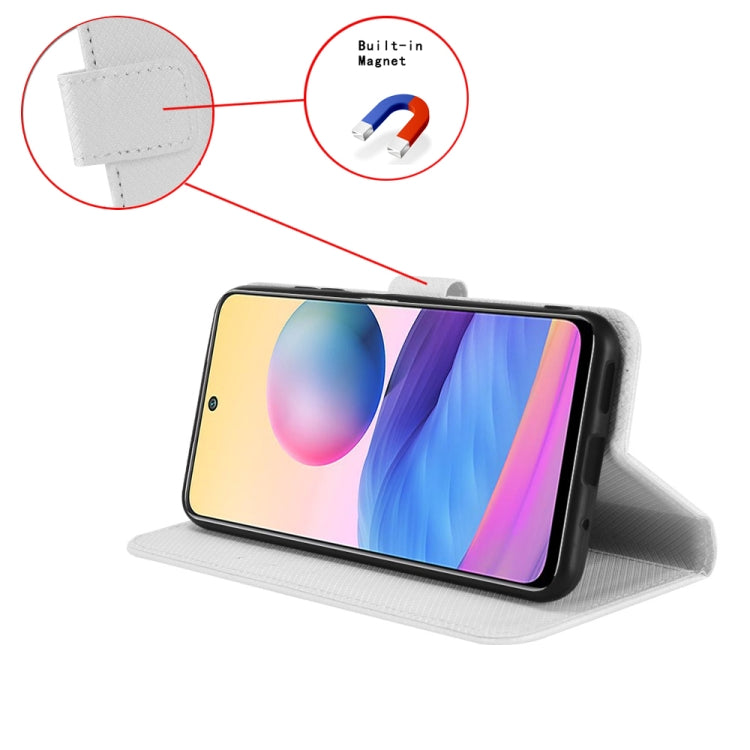 For Blackview Oscal C70 Diamond Texture Leather Phone Case(White) - More Brand by PMC TechLife | Online Shopping South Africa | PMC TechLife