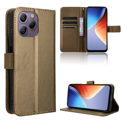 For Blackview A96 Diamond Texture Leather Phone Case(Brown) - More Brand by PMC Jewellery | Online Shopping South Africa | PMC Jewellery