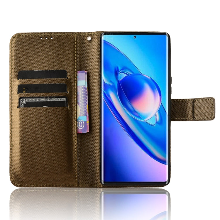 For Blackview A200 Pro Diamond Texture Leather Phone Case(Brown) - More Brand by PMC TechLife | Online Shopping South Africa | PMC TechLife