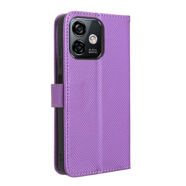 For Ulefone Note 16 Pro Diamond Texture Leather Phone Case(Purple) - Ulefone Cases by PMC Jewellery | Online Shopping South Africa | PMC Jewellery | Buy Now Pay Later Mobicred