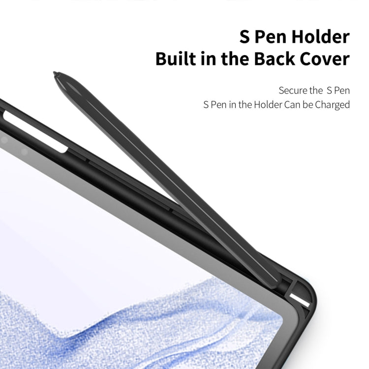 For Samsung Galaxy Tab S9+ DUX DUCIS TOBY Series Antiskid Leather Tablet Case with Sleep / Wake-up Function(Black) - free shipping - PMC Jewellery - Order now!