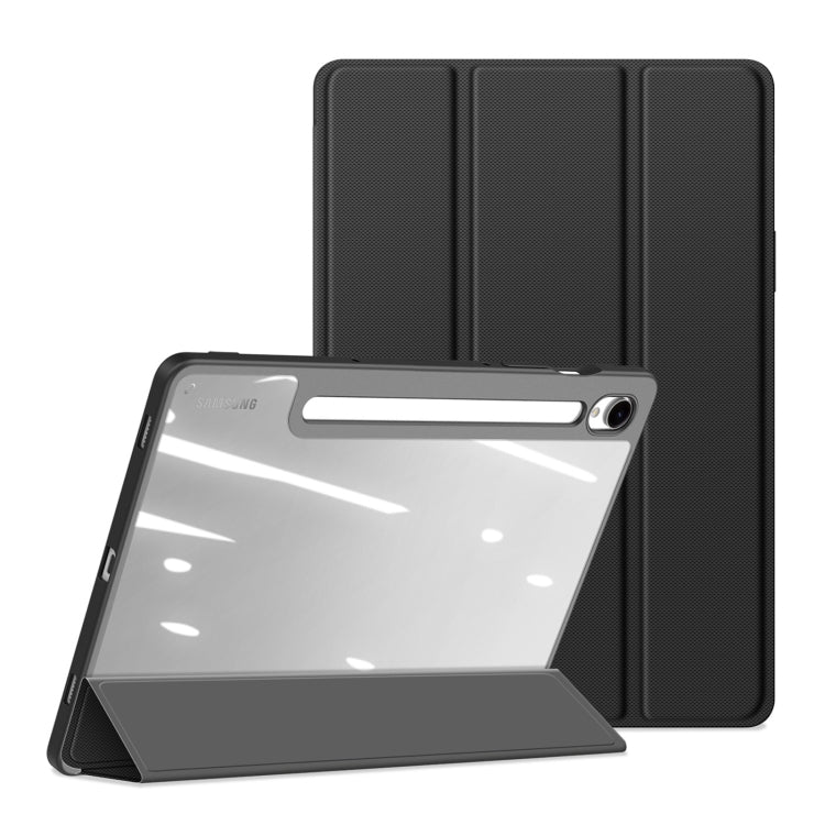 For Samsung Galaxy Tab S9 DUX DUCIS TOBY Series Antiskid Leather Tablet Case with Sleep / Wake-up Function(Black) - Galaxy Tab S9 Cases by DUX DUCIS | Online Shopping South Africa | PMC Jewellery | Buy Now Pay Later Mobicred