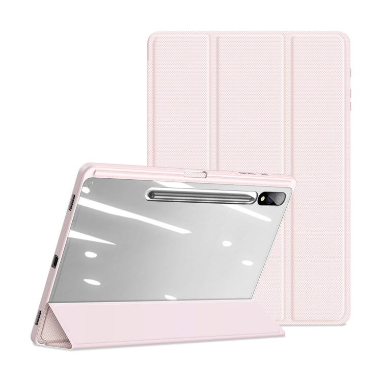 For Samsung Galaxy Tab S10+ DUX DUCIS TOBY Series Antiskid Leather Tablet Case with Sleep / Wake-up Function(Pink) - Tab S10+ Cases by DUX DUCIS | Online Shopping South Africa | PMC Jewellery | Buy Now Pay Later Mobicred