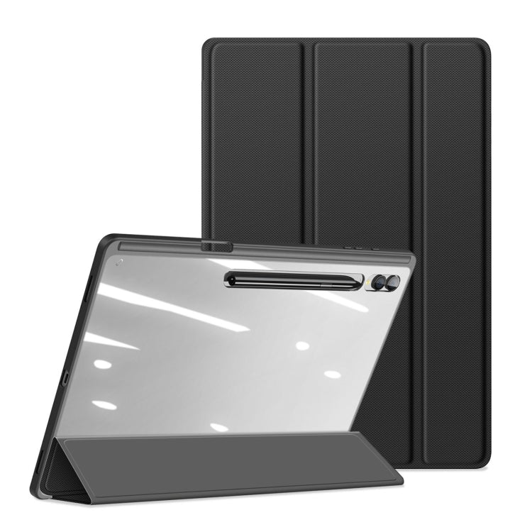 For Samsung Galaxy Tab S10 Ultra DUX DUCIS TOBY Series Antiskid Leather Tablet Case with Sleep / Wake-up Function(Black) - free shipping - PMC Jewellery - Order now!