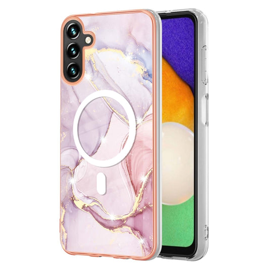 For Samsung Galaxy A54 5G Marble Pattern Dual-side IMD Magsafe TPU Phone Case(Rose Gold 005) - Galaxy Phone Cases by PMC Jewellery | Online Shopping South Africa | PMC Jewellery