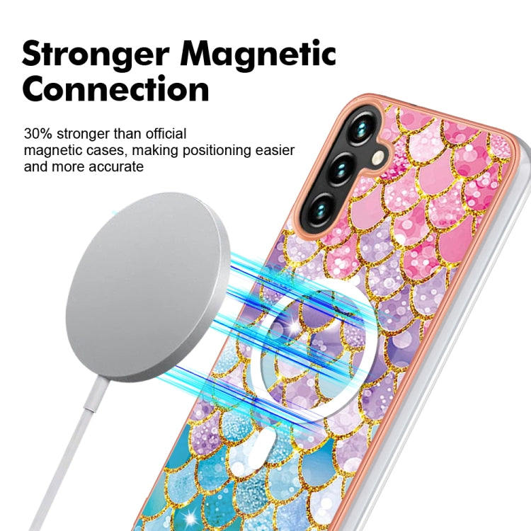 For Samsung Galaxy A54 5G Marble Pattern Dual-side IMD Magsafe TPU Phone Case(Colorful Scales) - Galaxy Phone Cases by PMC Jewellery | Online Shopping South Africa | PMC Jewellery