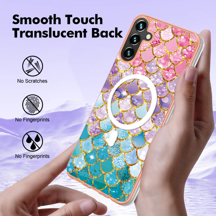 For Samsung Galaxy A54 5G Marble Pattern Dual-side IMD Magsafe TPU Phone Case(Colorful Scales) - Galaxy Phone Cases by PMC Jewellery | Online Shopping South Africa | PMC Jewellery