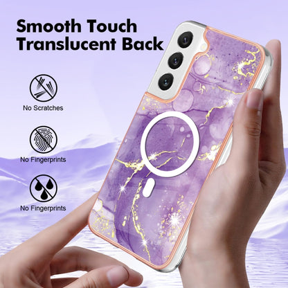 For Samsung Galaxy S22+ 5G Marble Pattern Dual-side IMD Magsafe TPU Phone Case(Purple 002) - Galaxy S22+ 5G Cases by PMC Jewellery | Online Shopping South Africa | PMC Jewellery | Buy Now Pay Later Mobicred