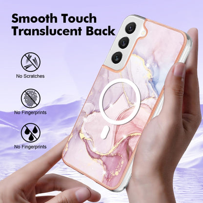 For Samsung Galaxy S22+ 5G Marble Pattern Dual-side IMD Magsafe TPU Phone Case(Rose Gold 005) - Galaxy S22+ 5G Cases by PMC Jewellery | Online Shopping South Africa | PMC Jewellery